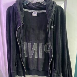 PINK Victoria's Secret Black Utility Jacket